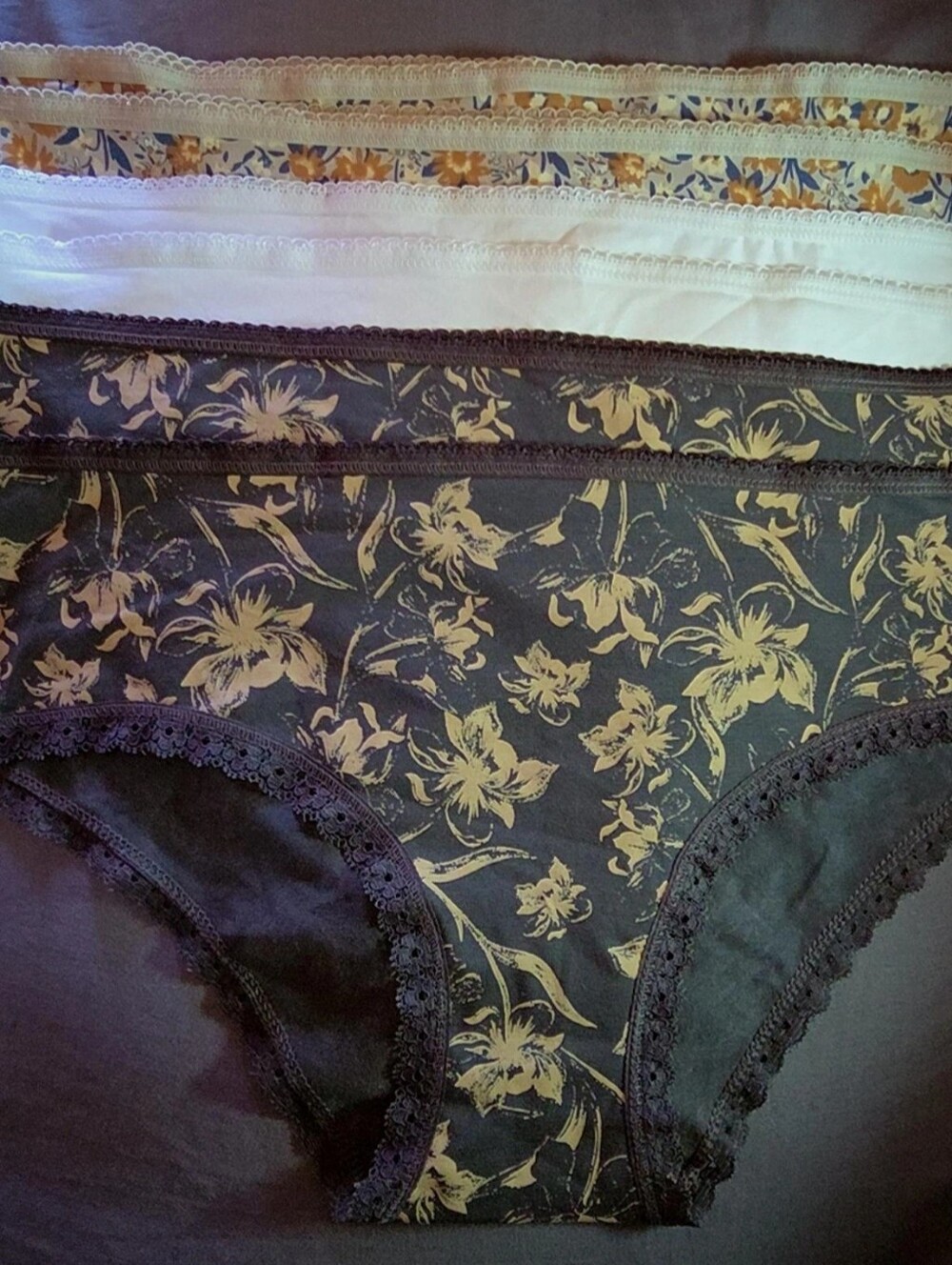 NWOT- Pact Organic- Brief with Subtle Lace Trim (6pck)